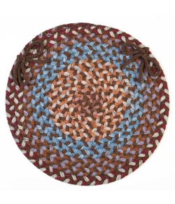 Rhody Astoria Walnut AS32 15 in. X 15 in. Chair Pad Set-of-4 Braided Rug