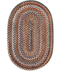 Rhody Astoria Walnut AS32 3 ft. X 5 ft. Oval Braided Rug