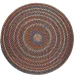 Rhody Astoria Walnut AS32 4 ft. X 4 ft. Round Braided Rug