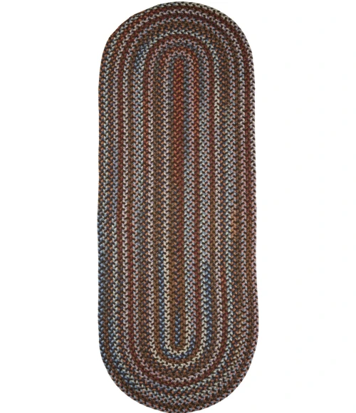 Rhody Astoria Walnut AS32 2 ft. X 4 ft. Oval Runner Rug