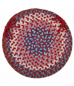 Rhody Astoria Red Velvet AS42 15 in. X 15 in. Chair Pad Braided Rug