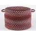 Rhody Astoria Red Velvet AS42 18 in. X 12 in. Basket Braided Rug