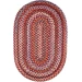 Rhody Astoria Red Velvet AS42 8 ft. X 11 ft. Oval Braided Rug
