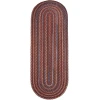 Rhody Astoria Red Velvet AS42 2 ft. X 4 ft. Oval Runner Braided Rug