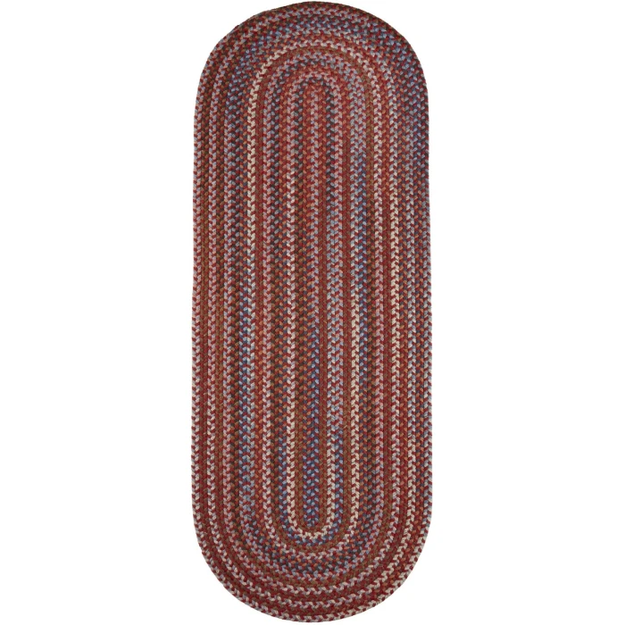 Rhody Astoria Red Velvet AS42 2 ft. X 8 ft. Oval Runner Rug