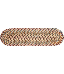 Rhody Astoria Wheat Field AS52 8 in. X 28 in. Stair Tread Set-of-13 Braided Rug