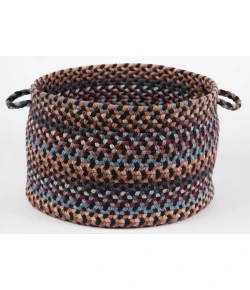 Rhody Astoria Black Rock AS82 18 in. X 12 in. Basket Braided Rug