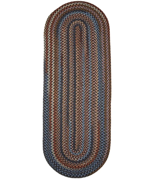 Rhody Astoria Black Rock AS82 2 ft. X 8 ft. Oval Runner Rug