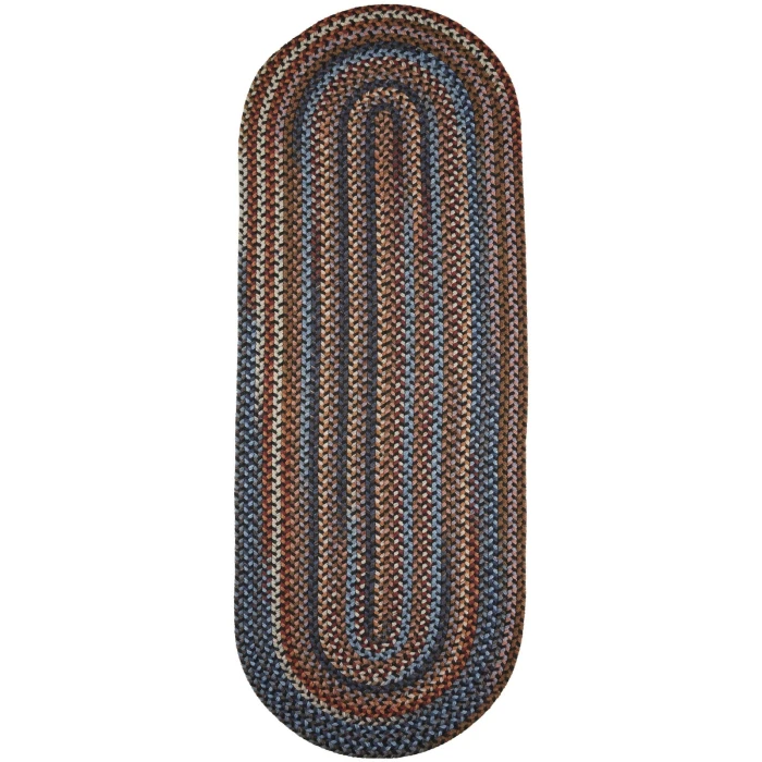 Rhody Astoria Black Rock AS82 2 ft. X 8 ft. Oval Runner Rug