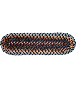 Rhody Astoria Black Rock AS82 8 in. X 28 in. Stair Tread Set-of-13 Braided Rug