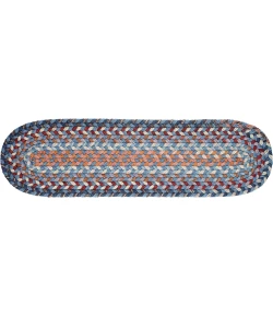 Rhody Astoria Blue Dragon AS92 8 in. X 28 in. Stair Tread Braided Rug