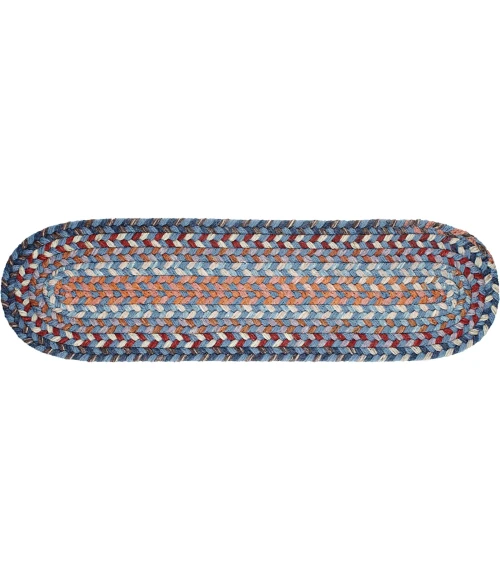 Rhody Astoria Blue Dragon AS92 8 in. X 28 in. Stair Tread Rug