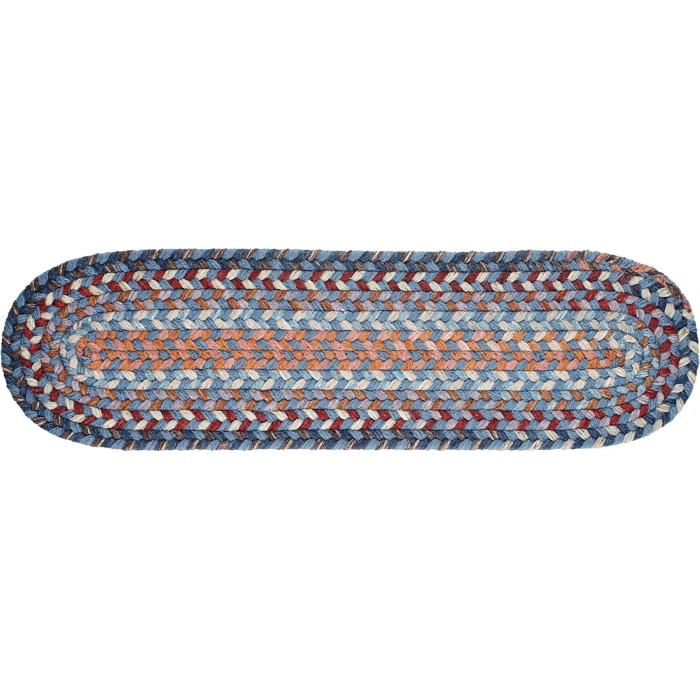 Rhody Astoria Blue Dragon AS92 8 in. X 28 in. Stair Tread Rug