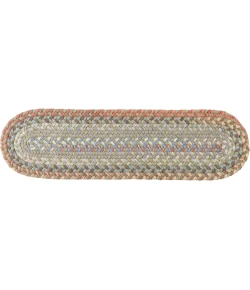 Rhody Bar Harbor Seaweed BH67 8 in. X 28 in. Stair Tread Set-of-13 Braided Rug