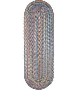 Rhody Bar Harbor Bluestone BH97 2 ft. X 10 ft. Oval Runner Braided Rug
