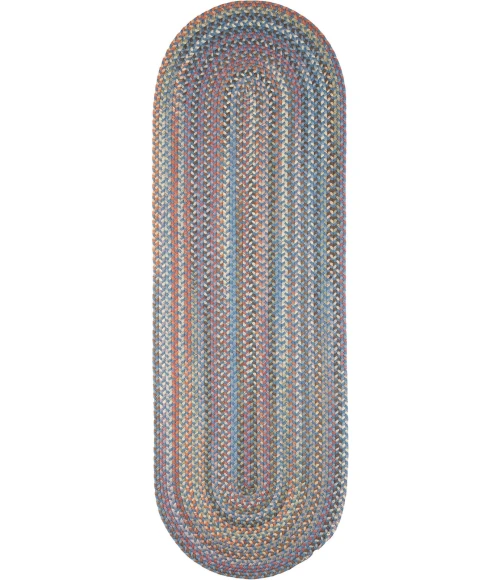 Rhody Bar Harbor Bluestone BH97 2 ft. X 10 ft. Oval Runner Rug