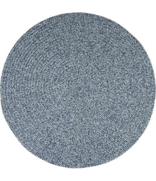 Rhody Elegance Dusty Blue EG92 8 ft. X 8 ft. Round Rug