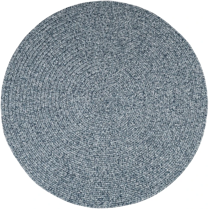 Rhody Elegance Dusty Blue EG92 4 ft. X 4 ft. Round Rug