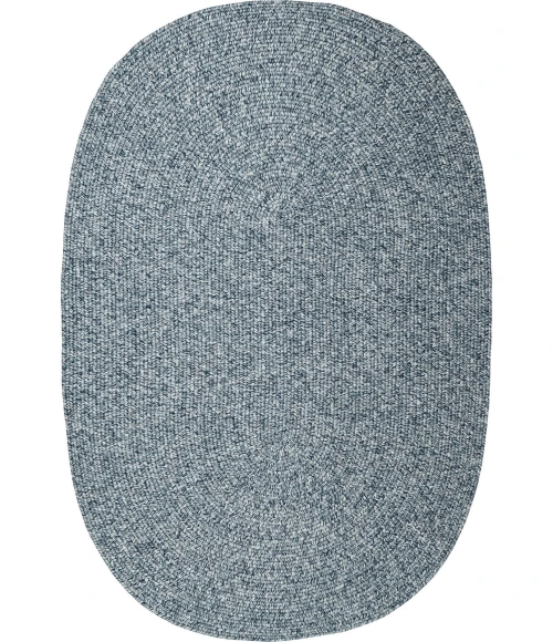 Rhody Elegance Dusty Blue EG92 8 ft. X 11 ft. Oval Rug