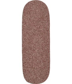 Rhody Elegance Earthy Terracotta EG42 2 ft. X 8 ft. Oval Runner Braided Rug