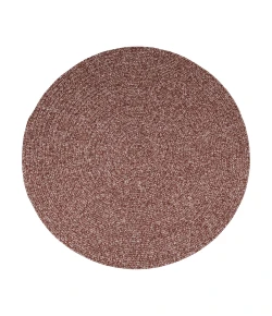 Rhody Elegance Earthy Terracotta EG42 6 ft. X 6 ft. Round Braided Rug