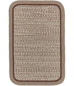 Rhody Casual Comfort Mocha CC38 8 ft. X 11 ft. Rectangle Braided Rug
