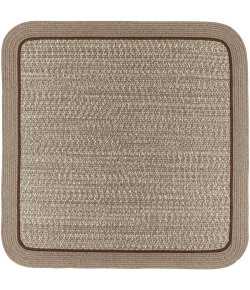 Rhody Casual Comfort Mocha CC38 4 ft. X 4 ft. Square Braided Rug