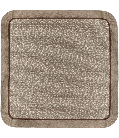 Rhody Casual Comfort Mocha CC38 8 ft. X 8 ft. Square Rug