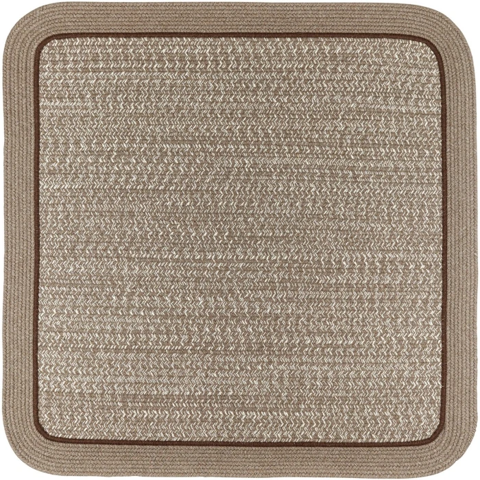 Rhody Casual Comfort Mocha CC38 4 ft. X 4 ft. Square Rug