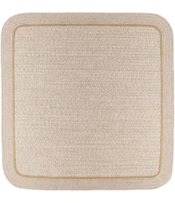 Rhody Casual Comfort Sesame CC58 6 ft. X 6 ft. Square Braided Rug