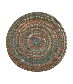 Rhody Country Jewel Emerald CJ25 6 ft. X 6 ft. Round Braided Rug