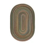 Rhody Country Jewel Emerald CJ25 2 ft. X 4 ft. Oval Runner Braided Rug