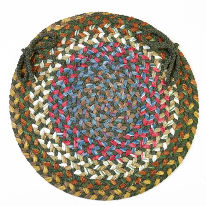 Rhody Country Jewel Emerald CJ25 15 in. X 15 in. Chair Pad Rug