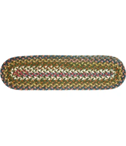 Rhody Country Jewel Emerald CJ25 8 in. X 28 in. Stair Tread Braided Rug