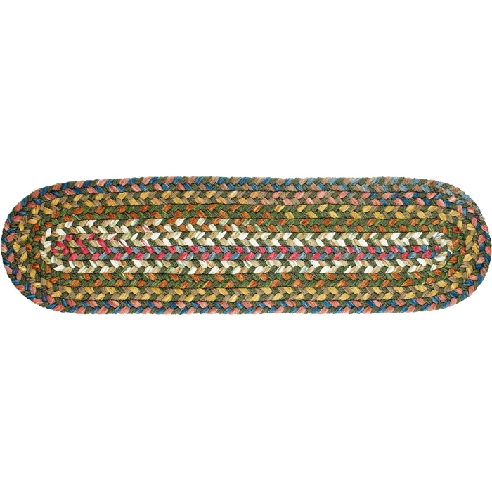 Rhody Country Jewel Emerald CJ25 8 in. X 28 in. Stair Tread Rug