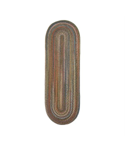 Rhody Country Jewel Bronze CJ35 2 ft. X 6 ft. Oval Runner Braided Rug
