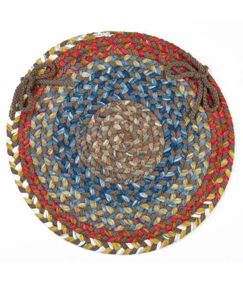 Rhody Country Jewel Bronze CJ35 15 in. X 15 in. Chair Pad Set-of-4 Rug