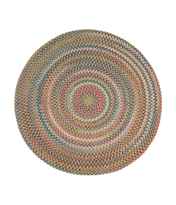 Rhody Country Jewel Champagne CJ55 6 ft. X 6 ft. Round Braided Rug