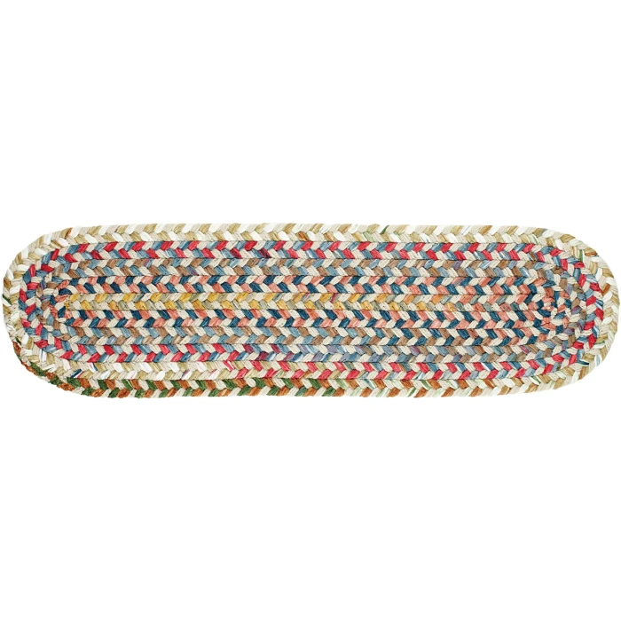 Rhody Country Jewel Champagne CJ55 8 in. X 28 in. Stair Tread Set-of-13 Rug