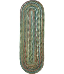 Rhody Country Jewel Peridot CJ65 2 ft. X 8 ft. Oval Runner Braided Rug