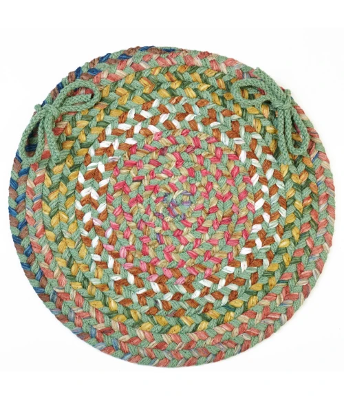 Rhody Country Jewel Peridot CJ65 15 in. X 15 in. Chair Pad Set-of-4 Rug