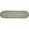 Rhody Country Jewel Peridot CJ65 8 in. X 28 in. Stair Tread Set-of-13 Braided Rug
