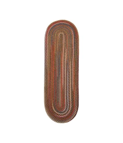 Rhody Country Jewel Tawny Port CJ75 2 ft. X 6 ft. Oval Runner Braided Rug