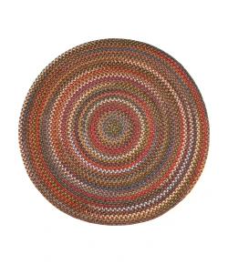 Rhody Country Jewel Tawny Port CJ75 6 ft. X 6 ft. Round Braided Rug