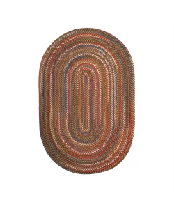Rhody Country Jewel Tawny Port CJ75 10 ft. X 13 ft. Oval Braided Rug