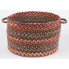 Rhody Country Jewel Tawny Port CJ75 18 in. X 12 in. Basket Braided Rug