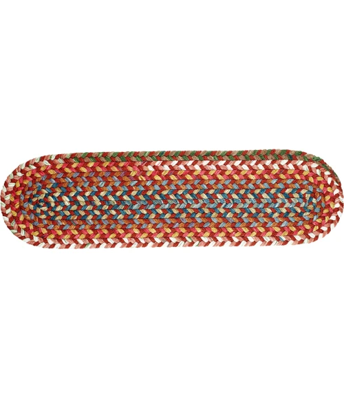 Rhody Country Jewel Tawny Port CJ75 8 in. X 28 in. Stair Tread Set-of-13 Rug