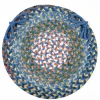 Rhody Country Jewel Sapphire CJ95 15 in. X 15 in. Chair Pad Set-of-4 Braided Rug