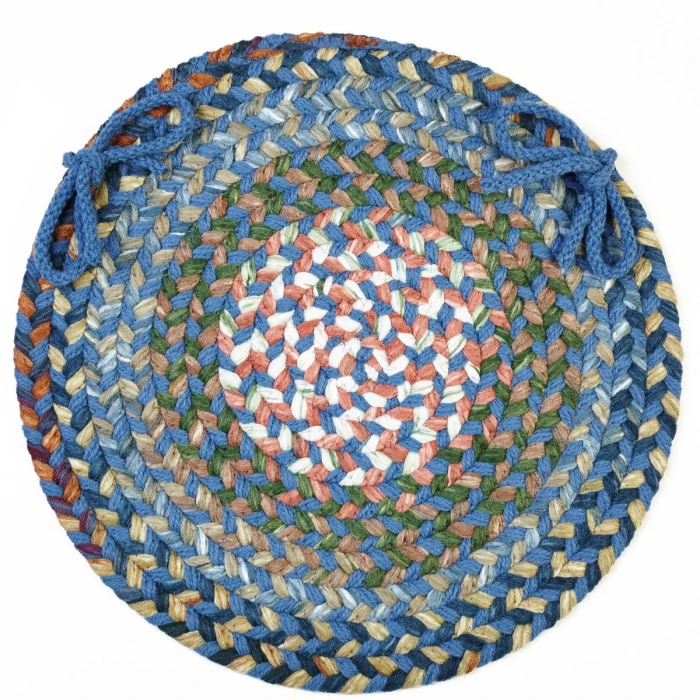 Rhody Country Jewel Sapphire CJ95 15 in. X 15 in. Chair Pad Rug
