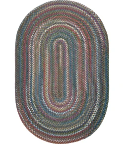 Rhody Country Jewel Sapphire CJ95 3 ft. X 5 ft. Oval Braided Rug